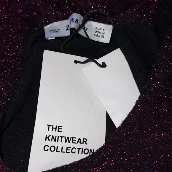 Zara Shimmery Knit Bodysuit Size Medium- NWT - Picture 7 of 8